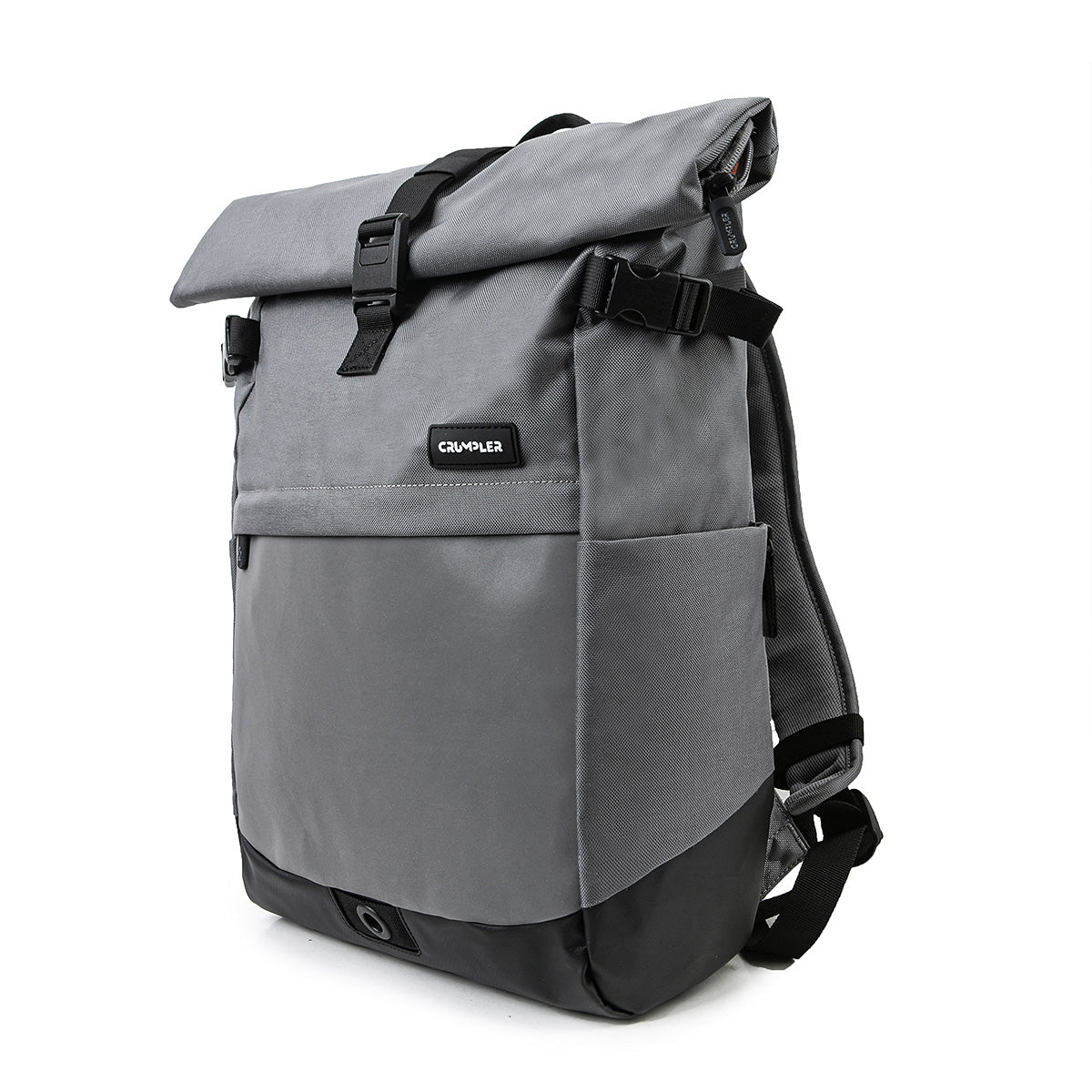 Road Mentor Rolltop Rucksack grau seitlich